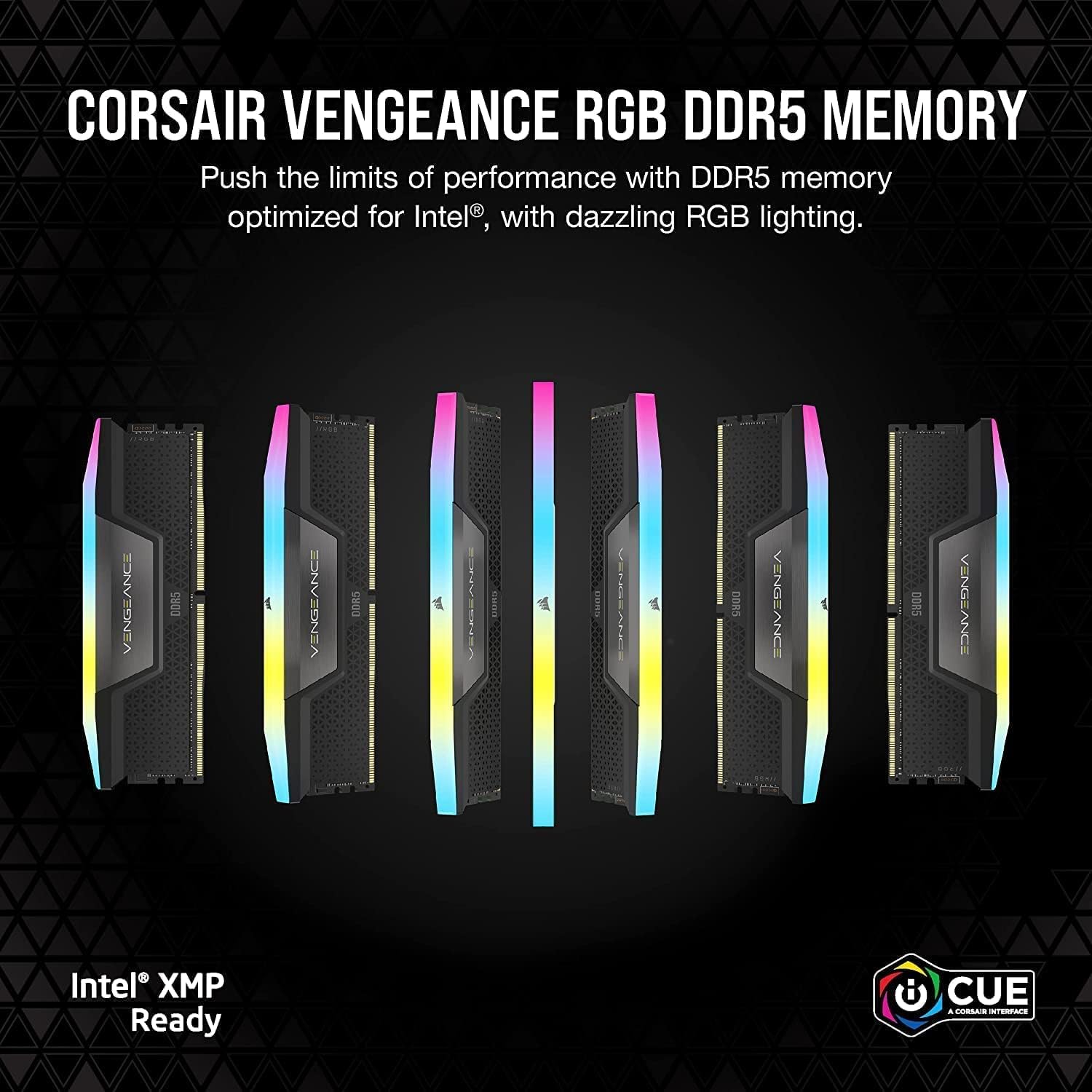 CORSAIR Vengence RGB DDR5 RAM 32GB (2x16GB) 6000MHz CL36-44-44-96 1.35V Intel XMP 3.0 Computer Memory – Black (CMH32GX5M2E6000C36) - Image 5